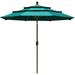 EliteShade 9Ft 3 Tiers Market Umbrella Patio Umbrella Outdoor Table Umbrella with Ventilation Turquoise