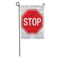 KDAGR Red Road Stop Sign Warning Traffic Bus Truck Driving Caution Garden Flag Decorative Flag House Banner 12x18 inch