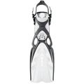 Mares X-Stream Open Heel Scuba Diving and Snorkel Fins - XSmall - White