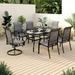 Sophia & William 7 Pieces Outdoor Patio Dining Set Textilene Chairs and Metal Table