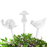 Yirtree Glass Watering Globe Self Watering Spikes- Cute Bird Snail Star Butterfly Glass Plant Watering Bulbs Devices- Bird Shape self Watering for Indoor and Outdoor Plants