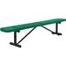 Global Industrial 96 Perforated Metal Outdoor Flat Bench Green