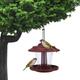 Bird Feeder Tray Large Capacity Bird Feeder Panoramic Bird Feeder Outdoor Hanging Bird Feeders Gazebo Bird Feeder Squirrel Proof Birds Feeder asily Clean Fill Bird Feeder for Garden Yard Birdhouse