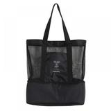 Large Double Layer Nylon Mesh Thermal Insulated Cooler Picnic Bag Beach Tote Food Storage Bag Handbag Shoulder Bags