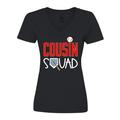 Inktastic Cousin Squad Baseball and Bat Women s V-Neck T-Shirt