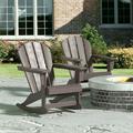 GARDEN Plastic Adirondack Rocking Chair for Outdoor Patio Porch Seating Dark Brown