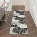 Nourison Aloha Indoor/outdoor Floral Black White Area Rug