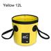 12L/20L Portable Bucket Water Storage Bag Waterproof Water Container Outdoor Camping Tool Fishing Folding Bucket Water Carrier Bag YELLOW 12L