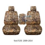 T157-Designcovers Fits 2009-2014 Ford F-150 Camouflage Truck Seat Covers w 2 Headrests + Center Center Console Lid size:XLT & Texas Edition:Wetland