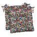 RSH DÃ©cor Indoor Outdoor Set of 2 Tufted Dining Chair Seat Cushions 18.5 x 16 x 3 Cranston Multi Color Floral