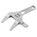 Multi-function Universal Wrench Large Opening Bathroom Wrenches Adjustable (silver)(1pcsï¼‰