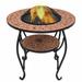 Fire Pit Table Terracotta 26.8 Ceramic