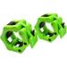 HULKFIT 2â€� Quick Release ABS Olympic Barbell Clamp Clip Collar - Green