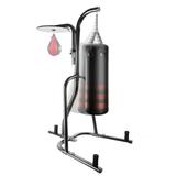Arlopu Heavy Punching Bag Stand Height Adjustable Boxing Stand for Heavy Bag & Speed Bag Steel Boxing Training Equipment with 3 Plate Pegs 100lbs