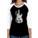 Women s Raglan Baseball Word Art T-shirt - Bass Guitar