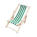 NUOLUX 1Pc Beach Chair Model Mini Outdoor Ornament Stripe Recliner Miniature Play House Accessory for DIY (Green)