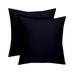 RSH Decor Decorator s Choice Designer Sets - Set of 2- Indoor / Outdoor Decorative Solid Navy Blue Square Throw / Toss Pillows- Choose Size-And Choose Color