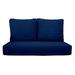 RSH DÃ©cor Indoor Outdoor Deep Seating Loveseat Cushion Set 1- 46â€� x 26â€� x 5â€� Seat and 2- 25â€� x 21â€� Backs Royal Blue