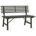 vidaXL Outdoor Patio Bench Garden Park Bench for Backyard Deck Lawn Yard Steel