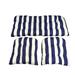 RSH DÃ©cor Indoor Outdoor 3 Piece Tufted Wicker Cushion Set Standard Navy Blue & White Stripe