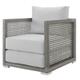Modern Contemporary Urban Design Outdoor Patio Balcony Garden Furniture Lounge Chair Armchair Rattan Wicker Grey Gray White