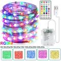 DYstyle RGBW LED Fairy String Lights Smart Copper Wire Christmas Light 12 Lighting Modes Color Changing For Home Party Christmas Decor