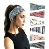 6Pack Women s Yoga Running Headbands Sports Workout Hair Bands Head Bands Stretch for Hair Sweatband Fitness Head Wraps