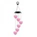 Outdoor Lamp Wind Chimes Outdoor Solar Heart Wind Chimes Color Changing Hanging Decorative Family Party Romantic