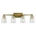 4 Light Bath Vanity In Transitional Style-9.5 Inches Tall And 30.25 Inches Wide Kichler Lighting 45869Nbr