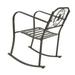 Single Rocking Chair Lightweight Flat Tube Bronze Color Chair For Patio Porch Lawn Garden Decoration