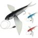 MyBeauty Seawater Boat Fishing Bait Big Wings Flying Fish Tuna Baits Soft Lure Tackle Red