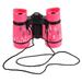 Uxcell Binoculars 4X30 Compact Folding Shockproof Binoculars with Neck Strap Pink