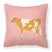 Guernsey Cow Pink Check Fabric Decorative Pillow