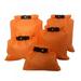 5 Pack Orange Waterproof Dry Sacks Large Capacity Storage Bag Lightweight Outdoor Dry Bags Ultimate Dry Bags for Swimming Rafting Boating Camping (1.5L 2.5L 3.5L 4.5L 6L)