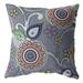 HomeRoots 412475 28 in. Gray & Pink Floral Indoor & Outdoor Throw Pillow Multi Color