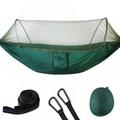 Parachute Cloth Automatic Quick-opening Tent-type Outdoor Camping Mosquito Net Hammock Lightweight Nylon Parachute Hammock For Camping Backpack Trekking Survival Travel 55 *114