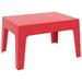 Compamia Box Resin Patio Coffee Table in Red
