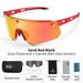 ROCKBROS Sunglasses for Men Women Cycling Glasses Polarized UV400 for Fishing Running Golfing with Myopia Frame Red