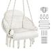 Indoor Outdoor Hammock Chair Swing with Hanging Hardware Kit Cotton Canvas