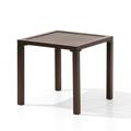 Pellebant Outdoor Small Square Side End Table Aluminum - 15.67 L x 15.67 W x 15.83 H Brown