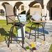 SamyoHome Outdoor Patio Swivel Bar Set 3 Pieces Set Outdoor Patio Furniture w/ 2 Stools and 1 Table