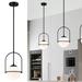 Modern Black Pendant Light Fixtures Glass Globe Pendant Ceiling Light Fixtures Mid Century Modern Black Chandelier 1-Light Opal Glass Shade Pendant Lighting for Kitchen Island