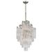 Luxury 13 Light Handcrafted Iron Novelty Chandelier in Silver Leaf Finish with Venetian Glass 66.25 inches W X 66.25 inches H Bailey Street Home