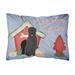 Carolines Treasures BB2780PW1216 Dog House Collection Black Russian Terrier Canvas Fabric Decorative Pillow 12H x16W