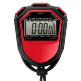 Dcenta Waterproof Stopwatch Digital Handheld LCD Timer Chronograph Sports Counter with Strap for Swimming Running Football Training