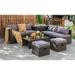 Costway 8PCS Patio Rattan Furniture Set Space-Saving Storage Cushion Grey cover