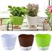 Walbest Multi-use Plastic Flower Pot Self Watering Partition Layer Detachable Planter Pot for Home Garden 6.2 x 5.5 x 3.9