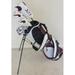 Ladies RH Complete Golf Club Set Driver Fairway Wood Hybrid Irons Putter Stand Bag Womens Right Handed White and Deep Purple Wine Colors