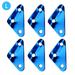 6pcs Multi-function Aluminium Alloy Adjustable Outdoor Tightening Hook Tent Wind Rope Buckle Cord Rope Buckle Windproof buckle BLUE L