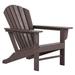 Portside Classic Outdoor Adirondack Chair in Dark Brown